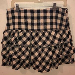Plaid mini skirt